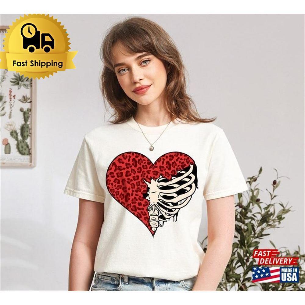 Skeleton Love Shirt Valentines Day Girlfriend Valentine Valentine Tee